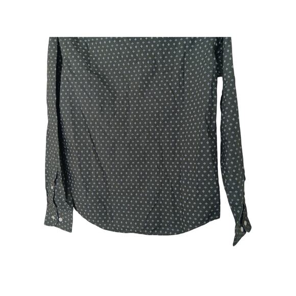 New Banana Republic Mens Slim Fit Shirt XS Dark Green Geometric 100% Cotton - Picture 7 of 15